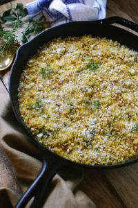 Summer Sweet Corn and Spinach Gratin